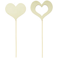 Drewniane serce na piku Walentynki Arpex